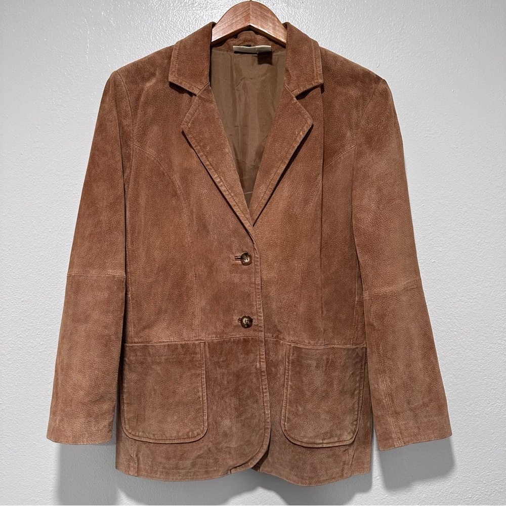 ST JOHN’S BAY Vintage Suede Blazer Size M